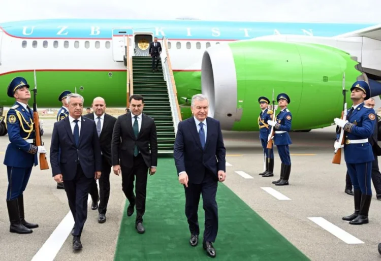 Şavkat Mirziyoyev Füzuli rayonuna səfərə gəlib