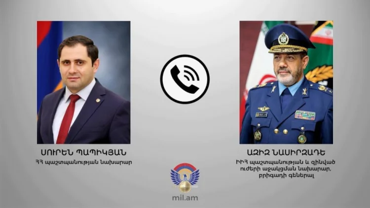 Ermənistan və İran müdafiə nazirləri telefonla danışıb