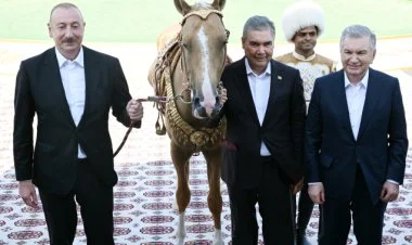 İlham Əliyevə “Axaltəkə” atı hədiyyə edilib