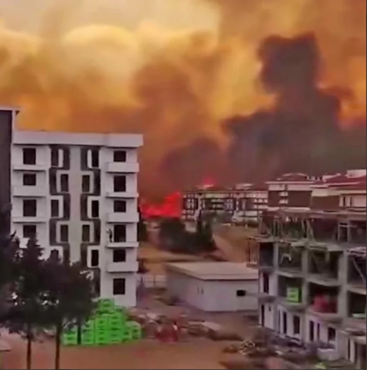 Türkiyənin Çanaqqala bölgəsində güclü meşə yanğını gedir