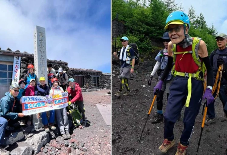 Yaponiyada 102 yaşlı kişi Fuji dağının zirvəsini fəth edib