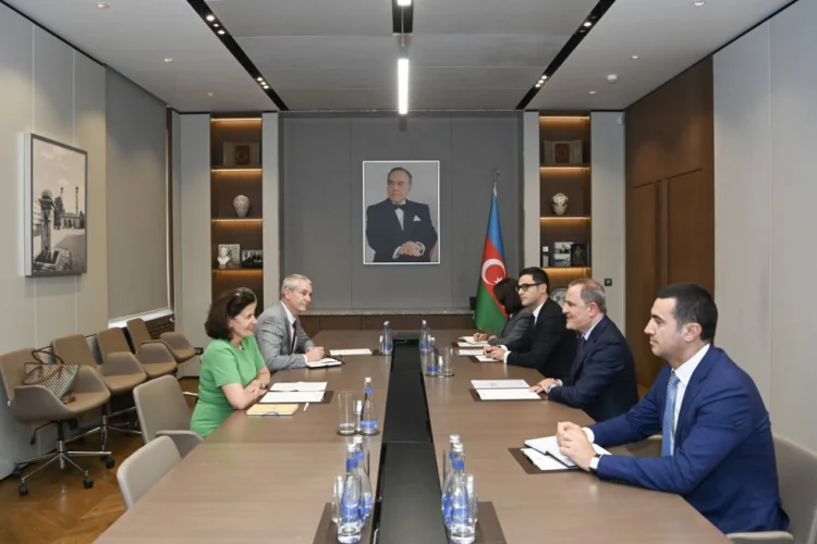 Ceyhun Bayramov Fransa səfiri Ann Buayonu qəbul edib