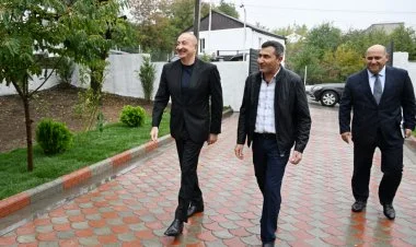 İlham Əliyev Xocavənd rayonunun Hadrut qəsəbəsində olub