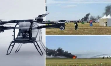 Çin səmasında iki uçan avtomobil toqquşub