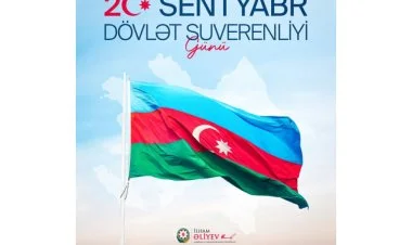Prezident Dövlət Suverenliyi Günü ilə bağlı paylaşım edib