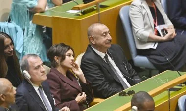 İlham Əliyev və birinci xanım BMT-nin mənzil-qərargahında