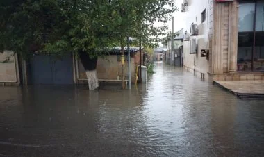 Lənkəranda sel suları həyətlərə dolub