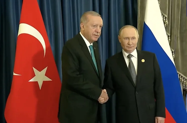 Çində Putinlə Ərdoğan arasında görüş keçirilib VİDEO