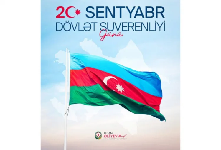 Prezident Dövlət Suverenliyi Günü ilə bağlı paylaşım edib