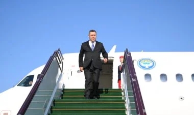 Qırğızıstan Prezidenti Sadır Japarov Azərbaycana gəlib FOTO
