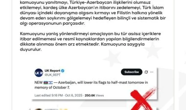 Türkiyədə Azərbaycana qarşı daha bir yalan xəbər yayılıb