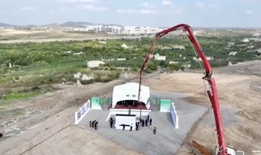 Türkmənistanın Füzulidə tikdiyi məscidin təməli qoyuldu