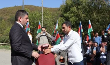 Vəngli kəndində 28 ailəyə evlərinin açarları təqdim olunub