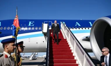 Prezident İlham Əliyev Misirə işgüzar səfərə gəlib