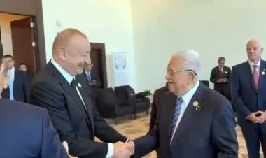 Azərbaycan Prezidenti Mahmud Abbasla görüşüb