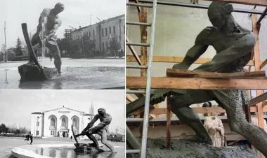 Ağdamda ermənilərin dağıtdığı "Fərhad" heykəli bərpa olunur
