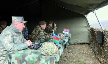 Azərbaycan və Serbiya artilleriyaçılarının birgə təlimi