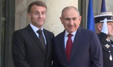 Paşinyan Fransada Makronla görüşüb