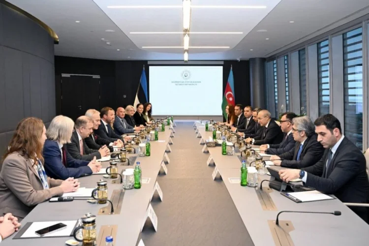 Mikayıl Cabbarov Estoniyanın XİN rəhbəri ilə görüşüb