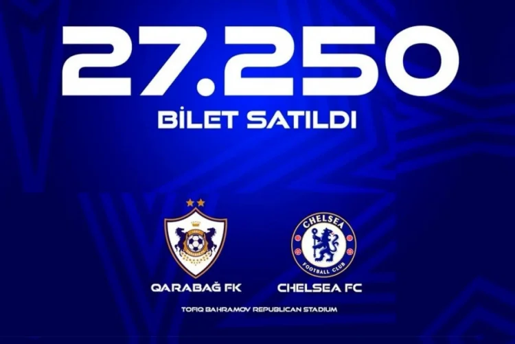 "Qarabağ"ın oyununa 27 250 bilet satılıb