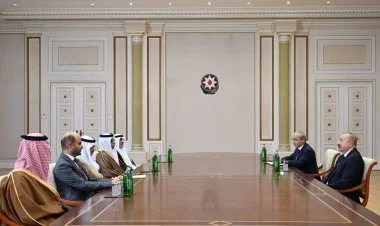 İlham Əliyev Ərəb Koordinasiya Qrupunu qəbul edib