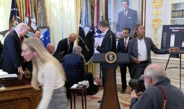 Trampın iş otağında bir kişi huşunu itirib