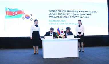 Koreya Gəncə Xəstəxanasına tibbi avadanlıqlar ianə edib