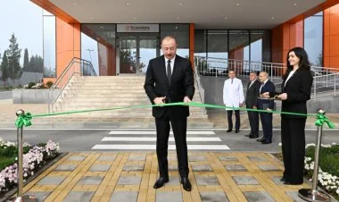 İlham Əliyev dərman preparatları istehsalı müəssisəsini açıb