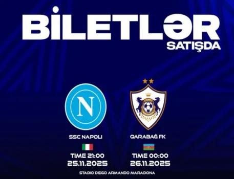 “Napoli”-“Qarabağ” oyunu üçün biletlər satışa çıxarılır