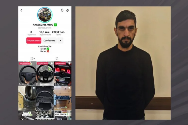 "TikTok"da saxta elanlarla dələduzluq edən şəxs saxlanılıb