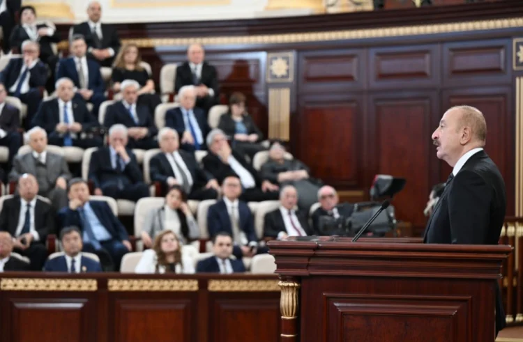 İlham Əliyev AMEA-nın 80 illiyində çıxış edib FOTO/TAM MƏTN