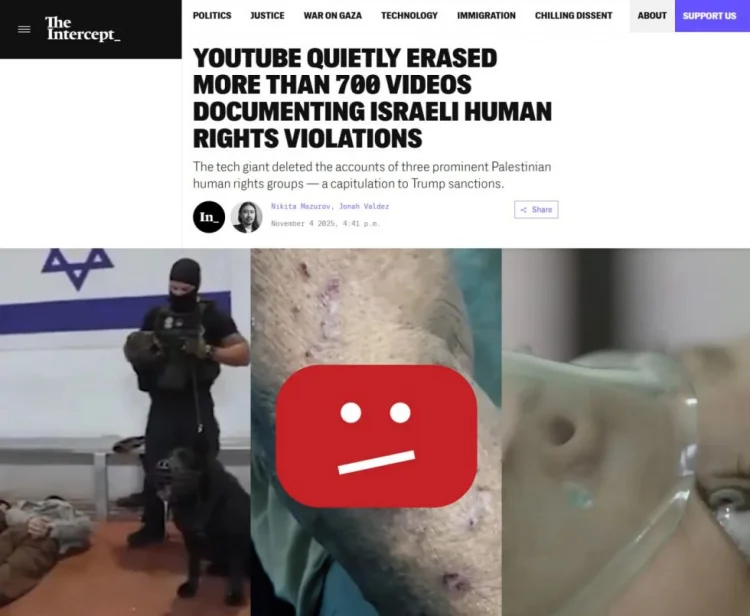 YouTube İsrailin cinayətləri ilə bağlı 700 videonu pozub