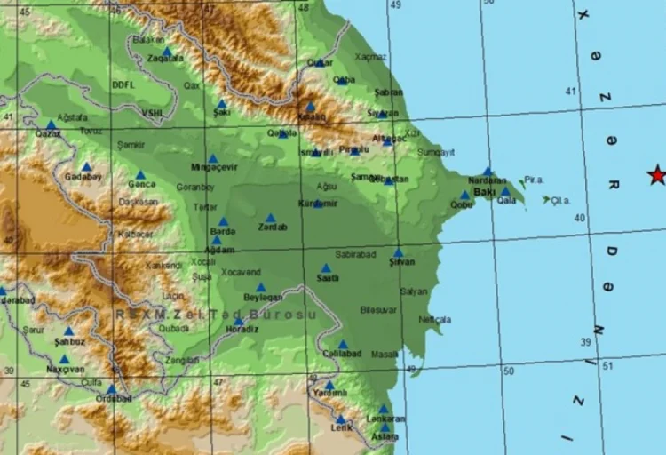 Xəzər dənizində zəlzələ olub