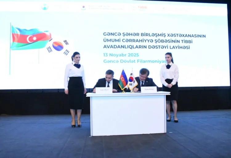 Koreya Gəncə Xəstəxanasına tibbi avadanlıqlar ianə edib