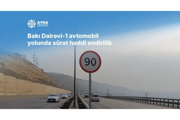 Bakı Dairəvi-1 avtomobil yolunda sürət həddi endirilib