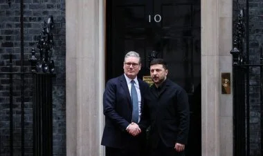 Zelenski Britaniya, Fransa və Almaniya liderləri ilə görüşür