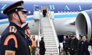 İlham Əliyev Slovakiyaya rəsmi səfərə gedib