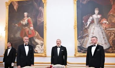 Bratislavada İlham Əliyevin şərəfinə rəsmi ziyafət verilib
