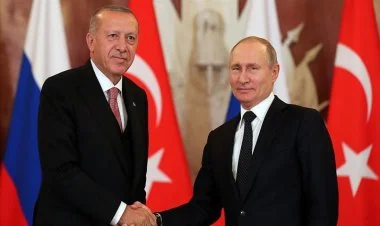 Ərdoğan Aşqabadda Putinlə görüşüb FOTO