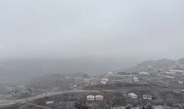 Laçına ilk qar yağıb