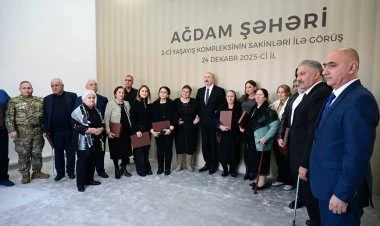 İlham Əliyev Ağdamda 2-ci yaşayış kompleksinin açılışında