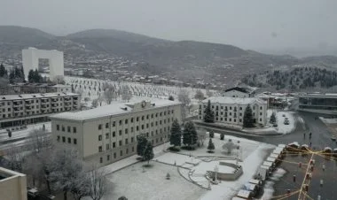 Xankəndiyə ilk qar yağıb