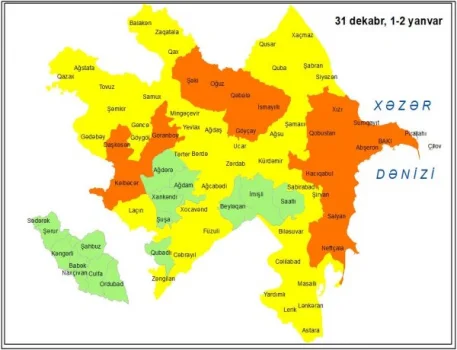Küləkli hava ilə bağlı sarı və narıncı xəbərdarlıq verilib