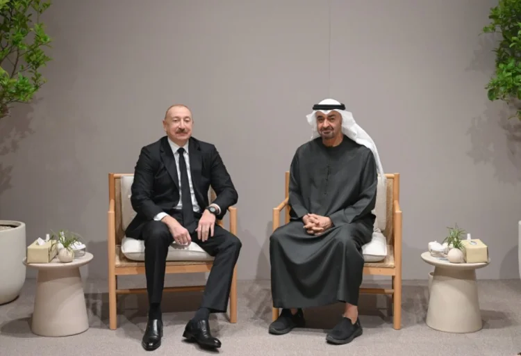 İlham Əliyevin BƏƏ Prezidenti ilə görüşü olub FOTO