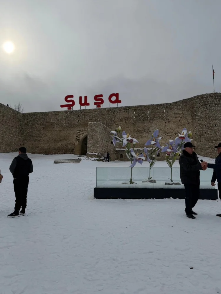 Şuşaya mövsümün ilk qarı yağıb VİDEO