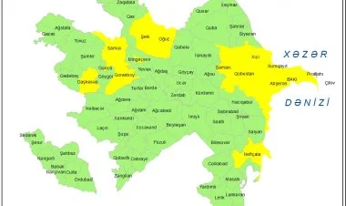 Küləkli hava şəraiti ilə bağlı sarı xəbərdarlıq verilib