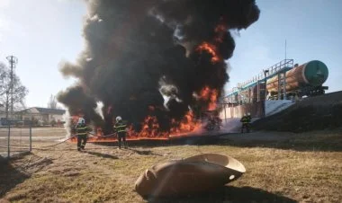 Qazaxda yanacaq daşıyan avtomobildə yanğın baş verib