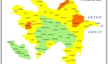 Küləkli hava ilə bağlı sarı və narıncı xəbərdarlıq verilib