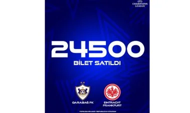 “Qarabağ” – “Ayntraxt” oyununa 24 500 bilet satılıb