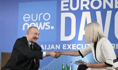 İlham Əliyevin Davosda “Euronews” televiziyasına müsahibəsi